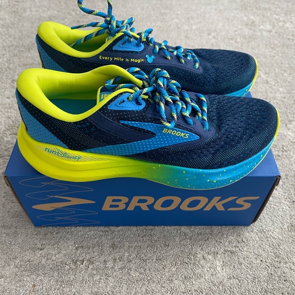 Brooks runDisney Women's Adrenaline GTS 24 in Blue and Green - Picture 3 of 5